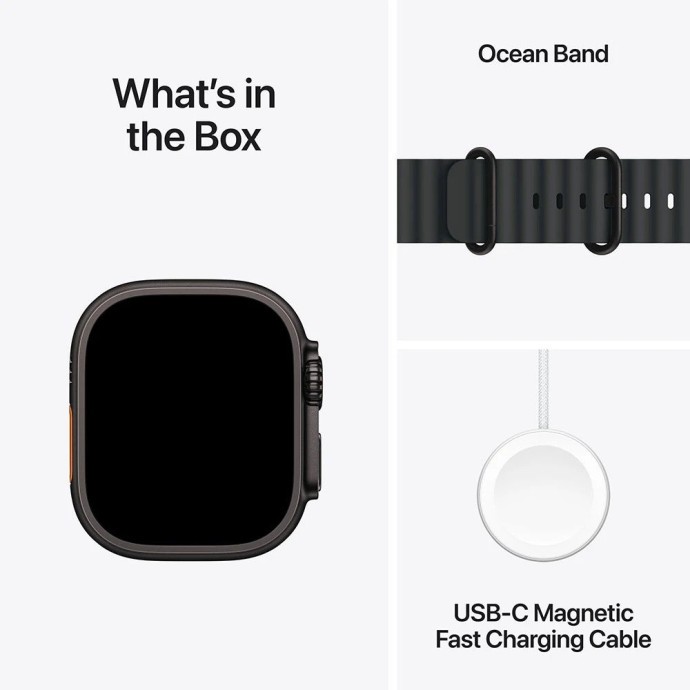 Смарт-годинник Apple Watch Ultra 2 GPS + Cellular 49mm Black Titanium Case w. Black Ocean Band (MX4P3)  Фото №6