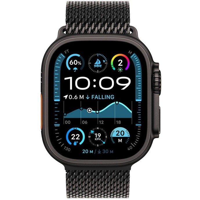 Смарт-годинник Apple Watch Ultra 2 GPS + Cellular 49mm Black Titanium Case w. Black Titanium Milanese Loop - L (MX5V3)  Фото №0