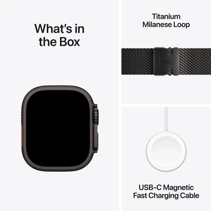Смарт-годинник Apple Watch Ultra 2 GPS + Cellular 49mm Black Titanium Case w. Black Titanium Milanese Loop - L (MX5V3)  Фото №1