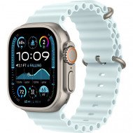 Смарт-годинник Apple Watch Ultra 2 GPS + Cellular 49mm Natural Titanium Case w. Ice Blue Ocean Band (MYT03+MXTF3)