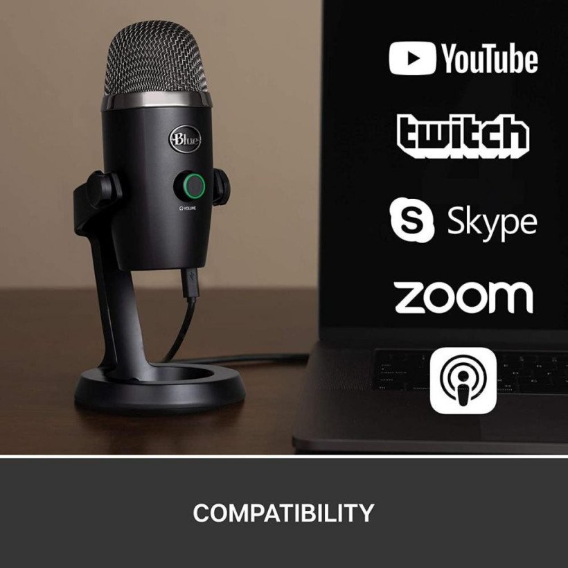 Микрофон для ПК/для стриминга, подкастов Blue Microphones Yeti Nano Black (988-000401)  Фото №6