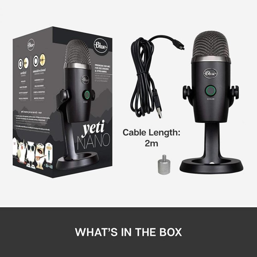 Микрофон для ПК/для стриминга, подкастов Blue Microphones Yeti Nano Black (988-000401)  Фото №8