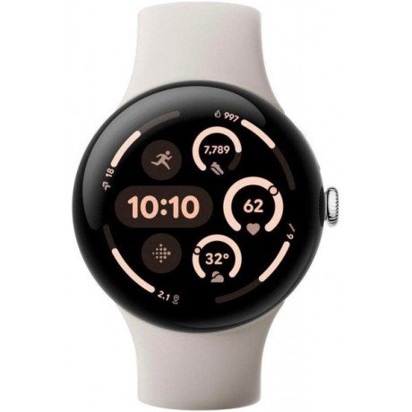 Смарт-часы Google Pixel Watch 3 41 mm Wi-Fi Polished Silver Aluminum Case/Porcelain Active Band