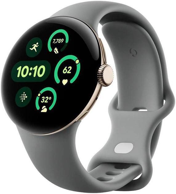 Смарт-годинник Google Pixel Watch 3 41 mm Wi-Fi Champagne Gold Aluminum Case/Hazel Active Band  Фото №0