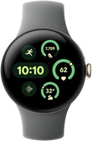 Смарт-часы Google Pixel Watch 3 41 mm Wi-Fi Champagne Gold Aluminum Case/Hazel Active Band