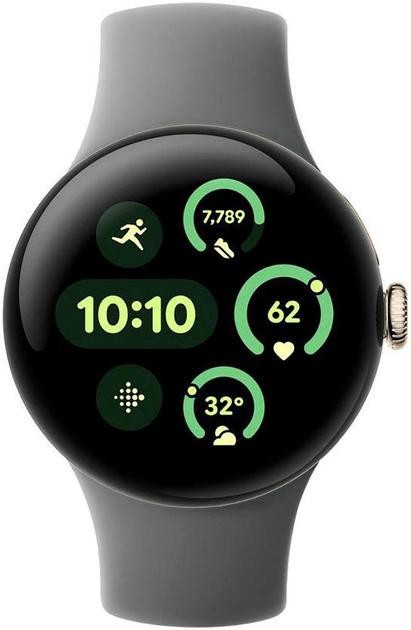 Смарт-годинник Google Pixel Watch 3 41 mm Wi-Fi Champagne Gold Aluminum Case/Hazel Active Band