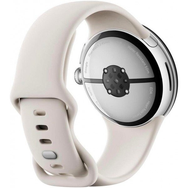 Смарт-годинник Google Pixel Watch 3 45 mm Wi-Fi Polished Silver Aluminum Case/Porcelain Active Band  Фото №3