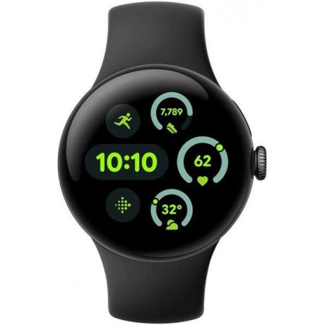 Смарт-часы Google Pixel Watch 3 45 mm Wi-Fi Matte Black Aluminum Case/Obsidian Active Band