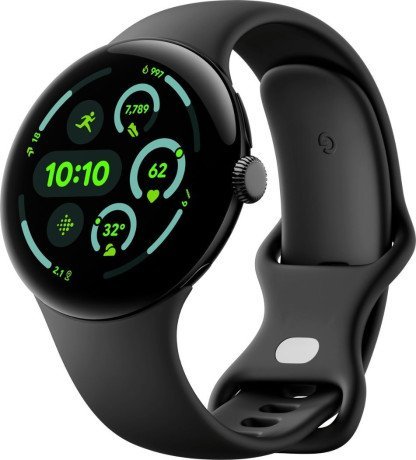 Смарт-часы Google Pixel Watch 3 45 mm Wi-Fi Matte Black Aluminum Case/Obsidian Active Band  Фото №0