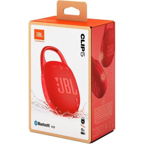 Портативна колонка JBL Clip 5 Red (JBLCLIP5RED)  Фото №7