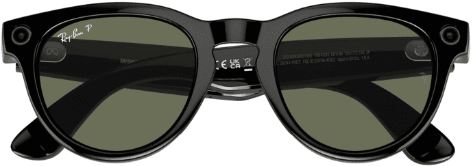 Смарт-окуляри Ray-Ban Meta Headliner Shiny Black Frame/Green Lenses (RW4009 601/9A 50-23)  Фото №5