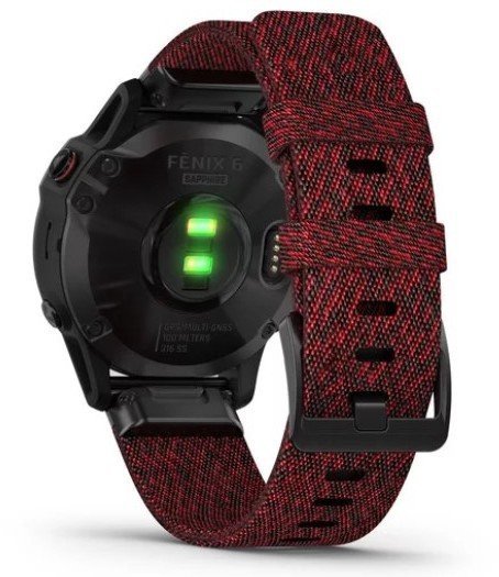 Ремінець Garmin Fenix 6 22mm QuickFit Heathered Red Nylon bands (010-12863-06)  Фото №1