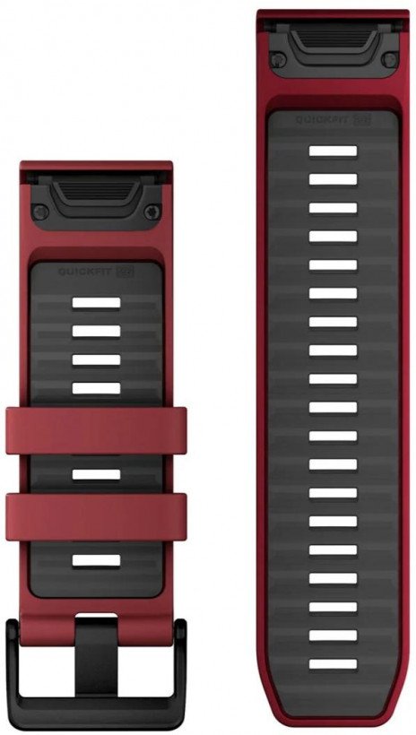 Ремешок Garmin fenix 8 QuickFit 26 мм Marsala/Graphite силиконовый 010-13393-06  Фото №0