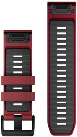 Ремешок Garmin fenix 8 QuickFit 26 мм Marsala/Graphite силиконовый 010-13393-06  Фото №0