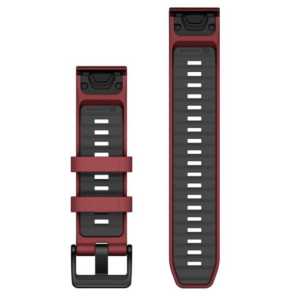 Ремінець Garmin Fenix 8 QuickFit 22mm Watch Bands Marsala/Graphite Silicone (010-13392-06)  Фото №0