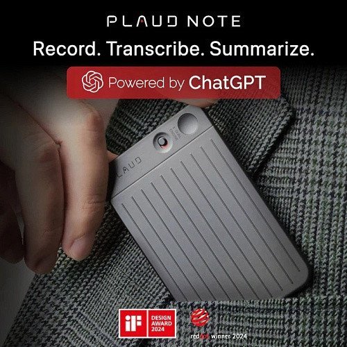 Цифровий диктофон Plaud Note ChatGPT Empowered AI Voice Recorder Black  Фото №4