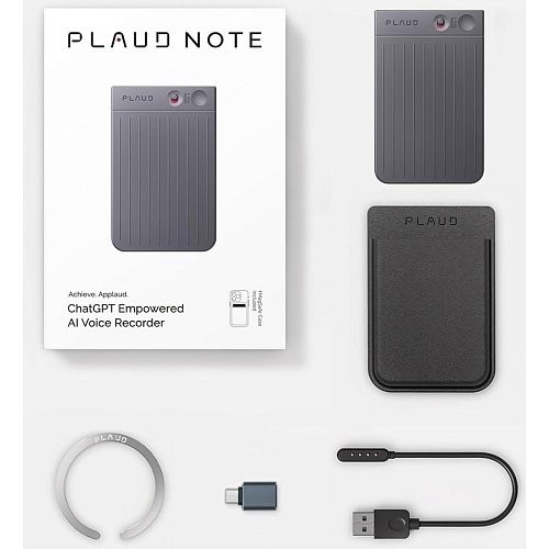 Цифровий диктофон Plaud Note ChatGPT Empowered AI Voice Recorder Black (NB-100-BL)  Фото №2
