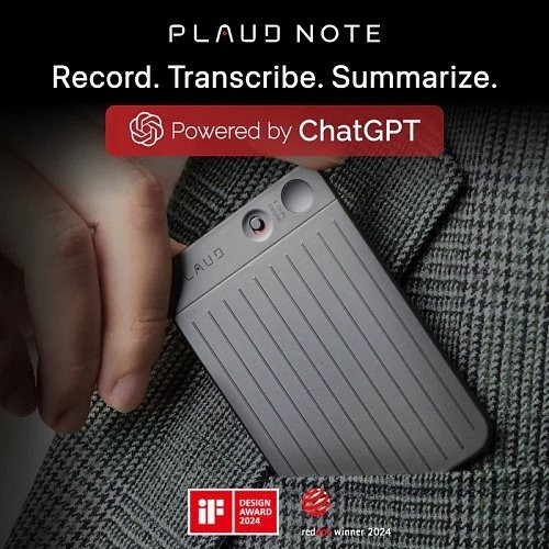 Цифровий диктофон Plaud Note ChatGPT Empowered AI Voice Recorder Black (NB-100-BL)  Фото №4