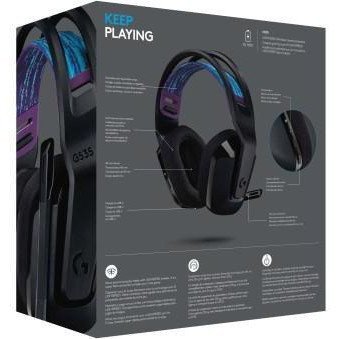 Наушники с микрофоном Logitech G535 Lightspeed Wireless Black (939-002219)  Фото №4