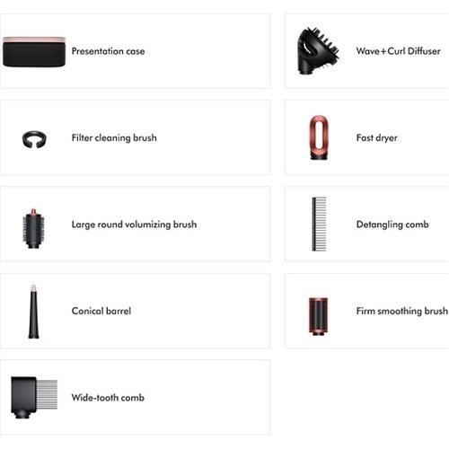 Стайлер для кучерявого волосся Dyson Airwrap i.d. Multi-Styler and Dryer Curly to Coily - Strawberry Bronze/Blush Pink (581137-01)  Фото №6