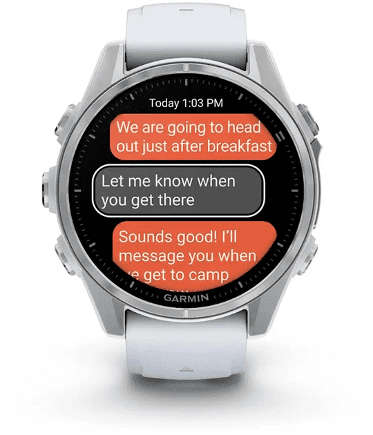 Спортивний годинник Garmin Fenix 8 43mm Amoled Silver with Whitestone Silicone Band (010-02903-00)  Фото №5