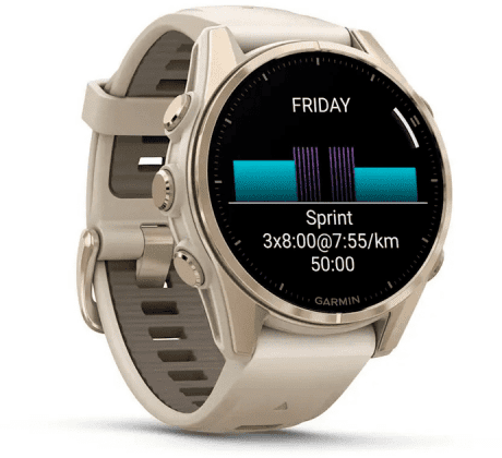 Спортивний годинник Garmin Fenix 8 43mm AMOLED Sapphire Soft Gold w. Fog Gray/Dark Sandstone S. Band (010-02903-10/11)  Фото №0