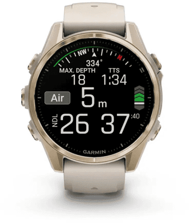Спортивний годинник Garmin Fenix 8 43mm AMOLED Sapphire Soft Gold w. Fog Gray/Dark Sandstone S. Band (010-02903-10/11)  Фото №3