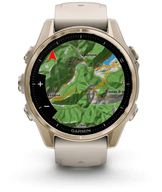 Спортивные часы Garmin Fenix ??8 43mm AMOLED Sapphire Soft Gold w. Fog Gray/Dark Sandstone S. Band (010-02903-10/11)  Фото №4
