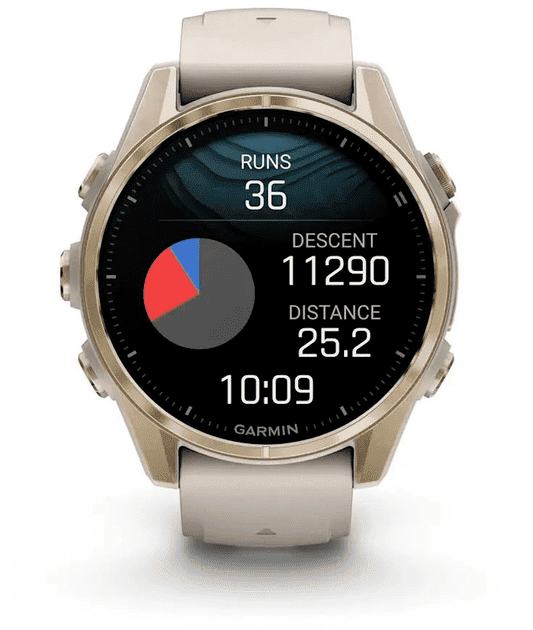 Спортивные часы Garmin Fenix ??8 43mm AMOLED Sapphire Soft Gold w. Fog Gray/Dark Sandstone S. Band (010-02903-10/11)  Фото №10