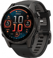 Спортивний годинник Garmin Fenix 8 43mm Amoled Sapphire Carbon Gray DLC Tit. w. Black/Pebble Gray S. Band (010-02903-20/21) 