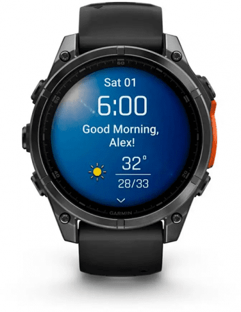 Спортивний годинник Garmin Fenix 8 47mm Amoled Slate Gray with Black Silicone Band (010-02904-00)  Фото №4