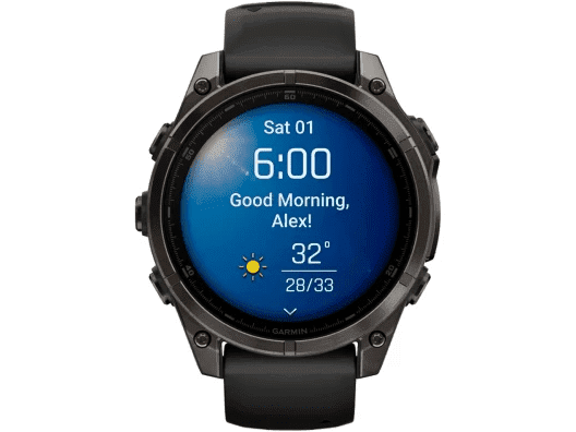 Спортивные часы Garmin Fenix ??8 47mm Amoled Sapphire Carbon Gray DLC Titanium w.  Фото №0