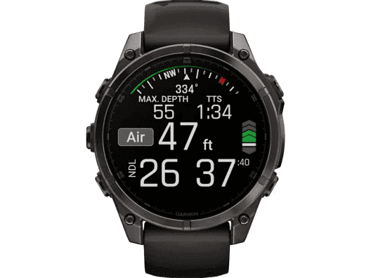Спортивные часы Garmin Fenix ??8 47mm Amoled Sapphire Carbon Gray DLC Titanium w.  Фото №5