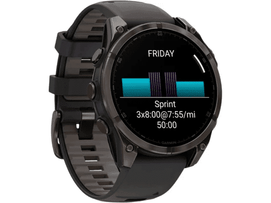 Спортивные часы Garmin Fenix ??8 47mm Amoled Sapphire Carbon Gray DLC Titanium w.  Фото №9