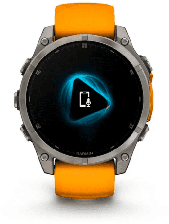 Спортивные часы Garmin Fenix ??8 47mm Amoled Sapphire Titanium w. Spark Orange/Graphite Silicone Band (010-02904-10/11)  Фото №0