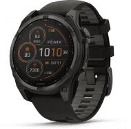 Спортивний годинник Garmin Fenix 8 47mm Solar Sapphire Carbon Gray DLC Titanium w. Black/Pebble Gray S. Band (010-02906-10/11) 