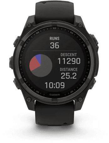 Спортивний годинник Garmin Fenix 8 47mm Solar Sapphire Carbon Gray DLC Titanium w. Black/Pebble Gray S. Band (010-02906-10/11)  Фото №4