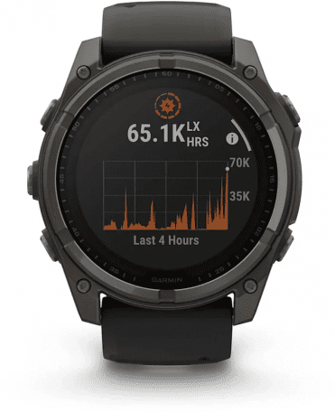 Спортивний годинник Garmin Fenix 8 51mm Solar Sapphire Carbon Gray DLC Titanium w. Black/Pebble Gray S. Band (010-02907-10/11)  Фото №8