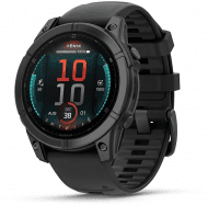 Спортивний годинник Garmin Fenix E 47mm Amoled Slate Gray Steel with Black Silicone Band (010-03025-03/01) 