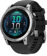 Спортивний годинник Garmin Fenix E 47mm Amoled Stainless Steel with Black Silicone Band (010-03025-02/00) 