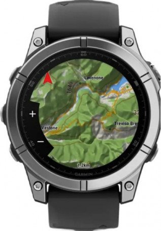 Спортивний годинник Garmin Fenix E 47mm Amoled Stainless Steel with Black Silicone Band (010-03025-02/00)  Фото №5