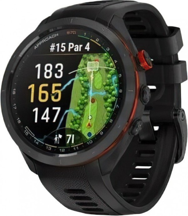 Смарт-годинник Garmin Approach S70 47mm B. Ceramic Bezel w. Black S. Band (010-02746-02/12)  Фото №0