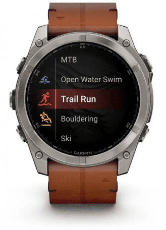 Спортивний годинник Garmin Fenix 8 51mm AMOLED Sapphire Carbon grey DLC w. Chestnut Leather Band (010-02905-40)  Фото №7