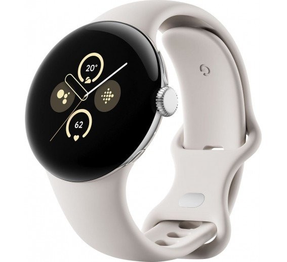 Смарт-годинник Google Pixel Watch LTE Polished Silver Case/Chalk Active Band  Фото №0