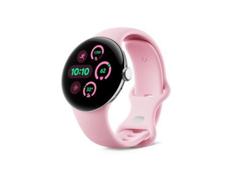 Смарт-часы Google Pixel Watch 3 41 mm Wi-Fi Polished Silver Aluminum Case/Rose Quartz Active Band  Фото №0