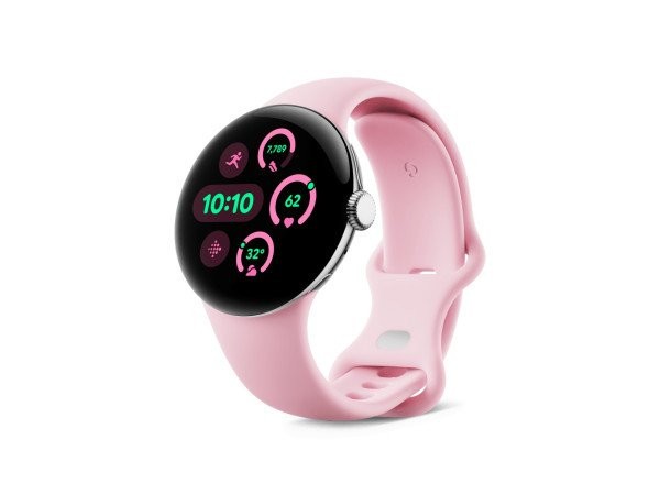 Смарт-годинник Google Pixel Watch 3 41 mm Wi-Fi Polished Silver Aluminum Case/Rose Quartz Active Band  Фото №0
