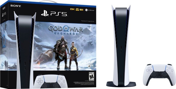Стаціонарна ігрова приставка Sony PlayStation 5 Digital Edition 825GB God of War Ragnarok Bundle