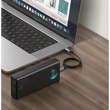 Внешний аккумулятор (павербанк) Baseus Amblight Digital Display Quick Charge 65W 30000mAh Black (PPLG-A01, PPLG000101)  Фото №2