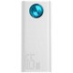 Внешний аккумулятор (павербанк) Baseus Amblight Digital Display Quick Charge 65W 30000mAh White (PPLG-A02, PPLG000102)