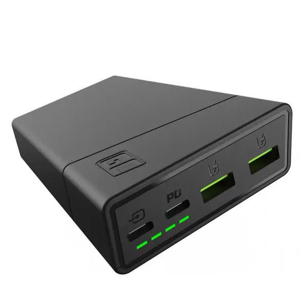 Наружный аккумулятор (павербанк) Green Cell GC PowerPlay20 20000mAh, 18W Black (PBGC03)  Фото №0